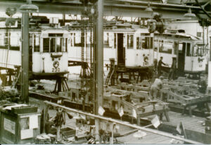 Historisches Foto der Werkstatt