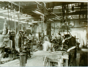 Historisches Foto der Schmiede